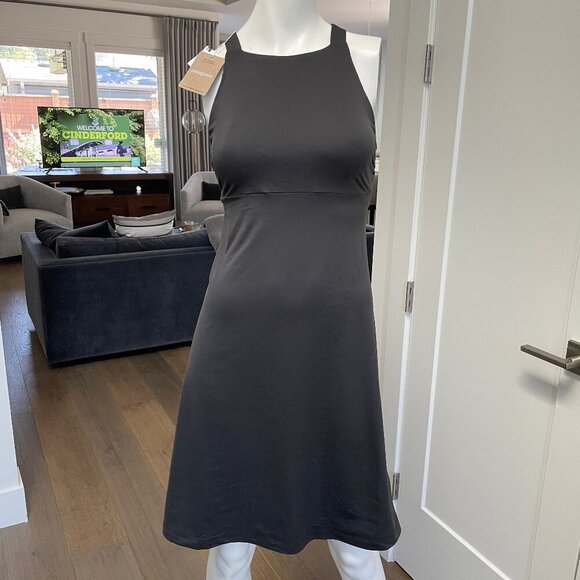 Patagonia Magnolia Spring Recycled Polyester Dress Style #58366 Ink Black Sz S - Picture 1 of 13
